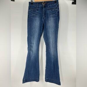 Leith High Rise Flare Dark Blue Flare Jeans Size 26